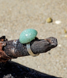 Cabochon shaped Quartz rings.  One size fits all.