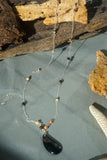 Agate, enhanced by Shells on a Sterling Silver Necklace