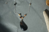 Agate, enhanced by Shells on a Sterling Silver Necklace