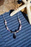 Amethyst and Rose Quartz Sterling Silver Necklace