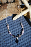 Amethyst and Rose Quartz Sterling Silver Necklace