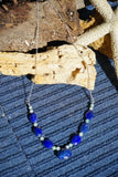 Lapiz Lazuli and Amazonite Opal Sterling Silver Necklace