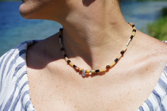 Agate and Citrine Necklace