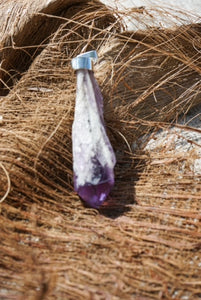 Amethyst Drop and Sterling Silver Necklace