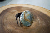 bracelet cuff in sterling silver with agate