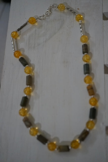 Citrine and Agate Necklace