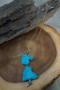 Sterling Silver and Necklace enhanced with Turquoise