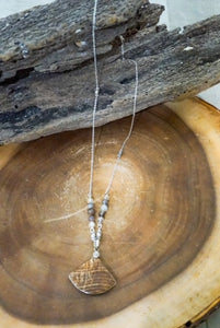 Sterling Silver Necklace enhanced with Agate drop and beads