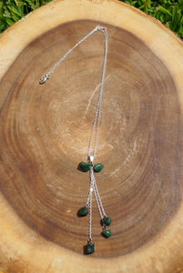 Sterling Silver and Green Quartz Necklace