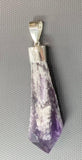 Amethyst 3-1/2"long-Enhanced with Sterling Silver and in Sterling Silver Chain