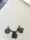 Green Turquoise on a Sterling Silver Necklace